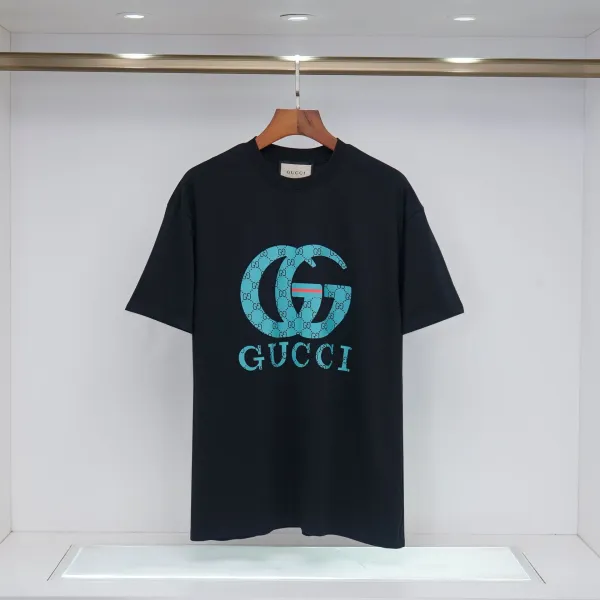 Gucci GG Logo Print Black T-Shirt - 1