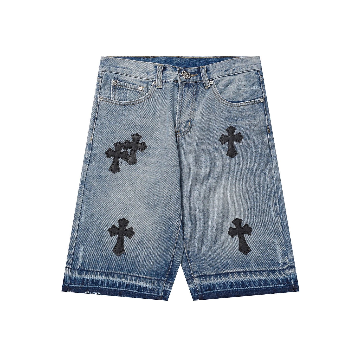 Chrome Hearts Cross Motif Embroidered Black Denim Jeans - 18