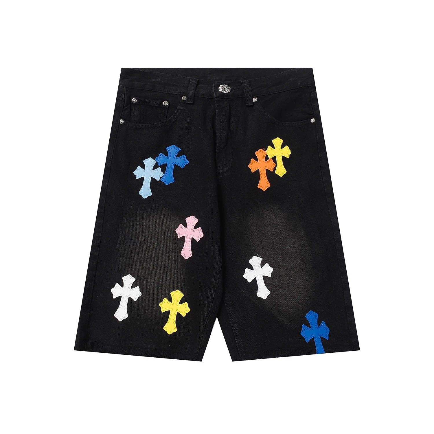 Chrome Hearts Cross Motif Embroidered Black Denim Jeans - 20