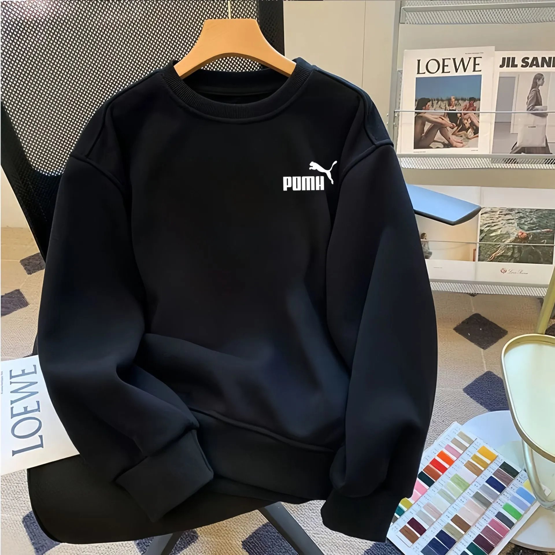 Puma Logo Graphic Crewneck White Hoodie - 49