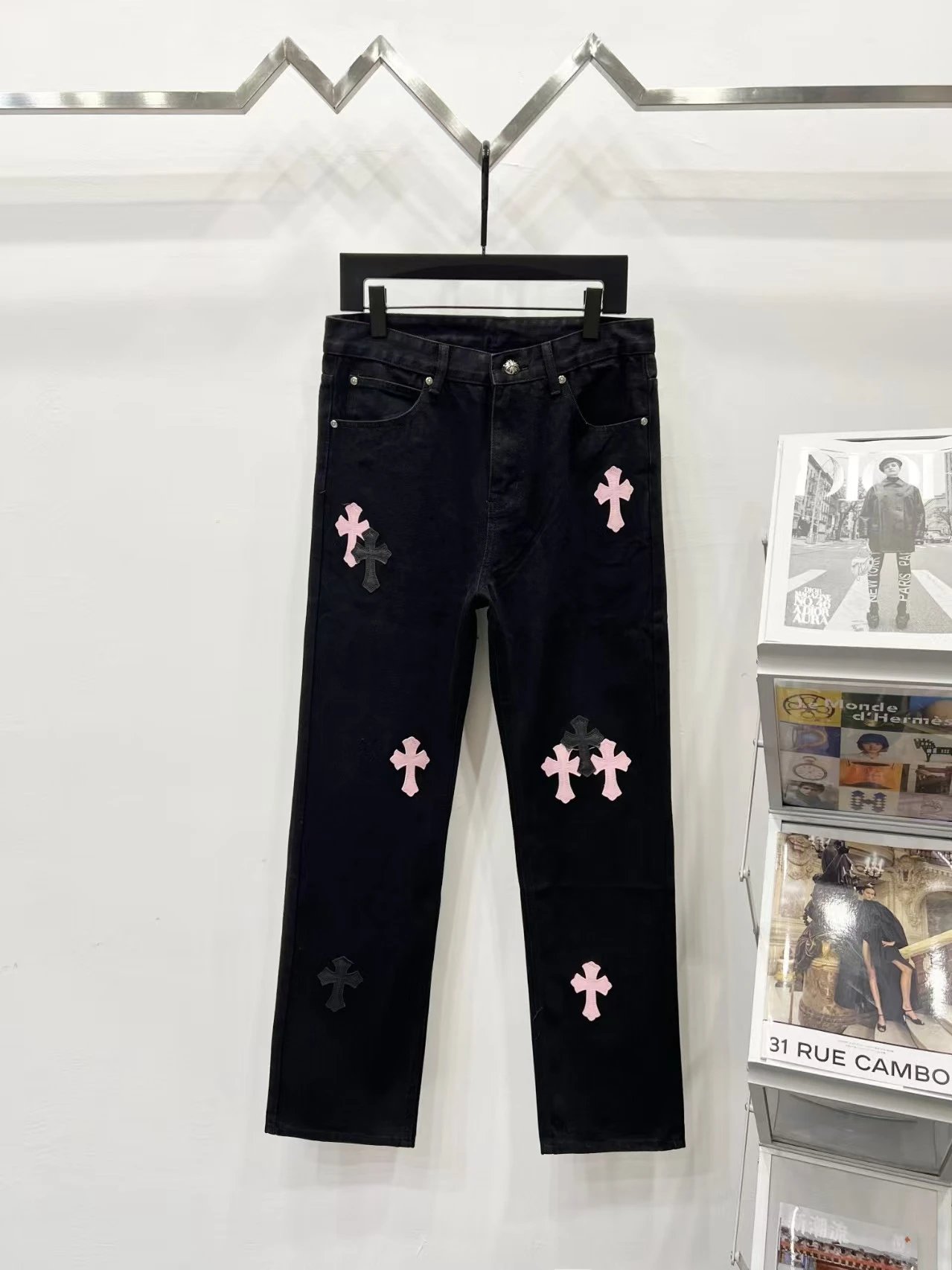 Chrome Hearts Cross-Embellished Black Jeans - 15