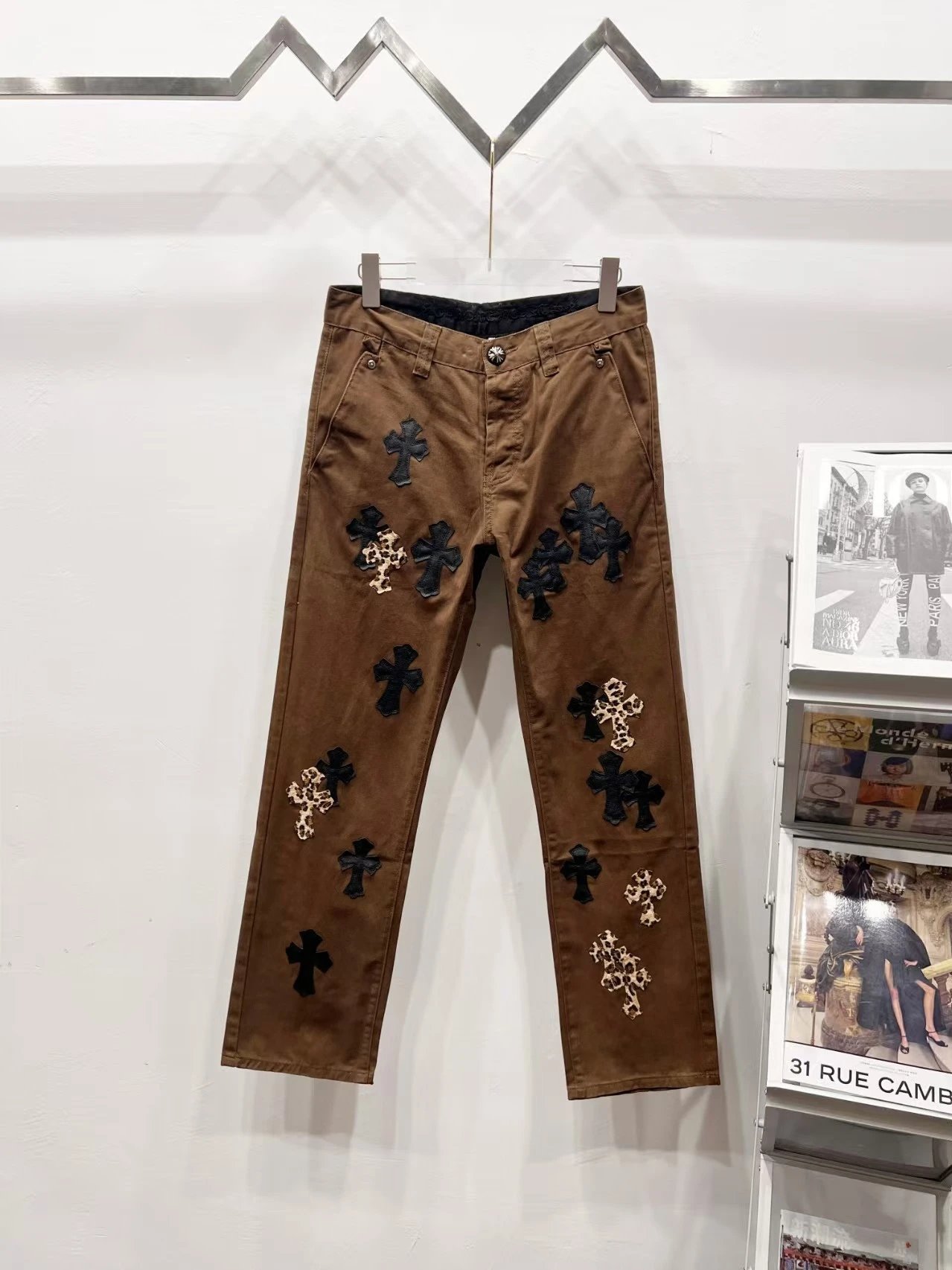 Chrome Hearts Cross-Embellished Black Jeans - 41