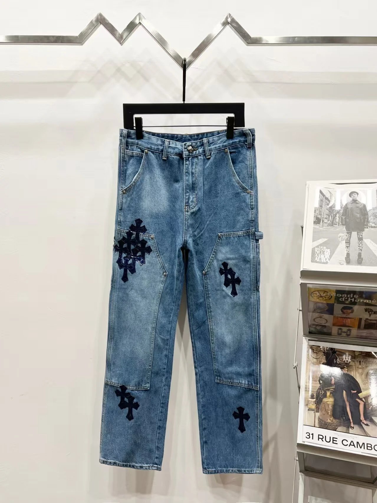 Chrome Hearts Cross-Embellished Black Jeans - 23