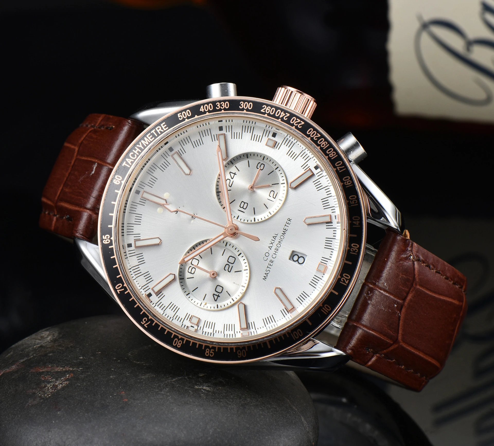 Omega Speedmaster Chronograph Gray Dial Stainless Steel Watch Watches - 5