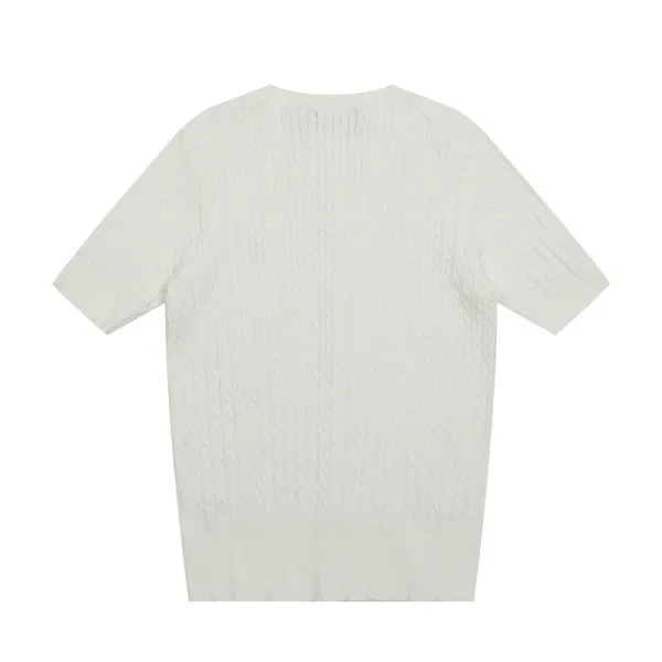 Polo Ralph Lauren Cable Knit Short Sleeve Cardigan Light Blue - 41