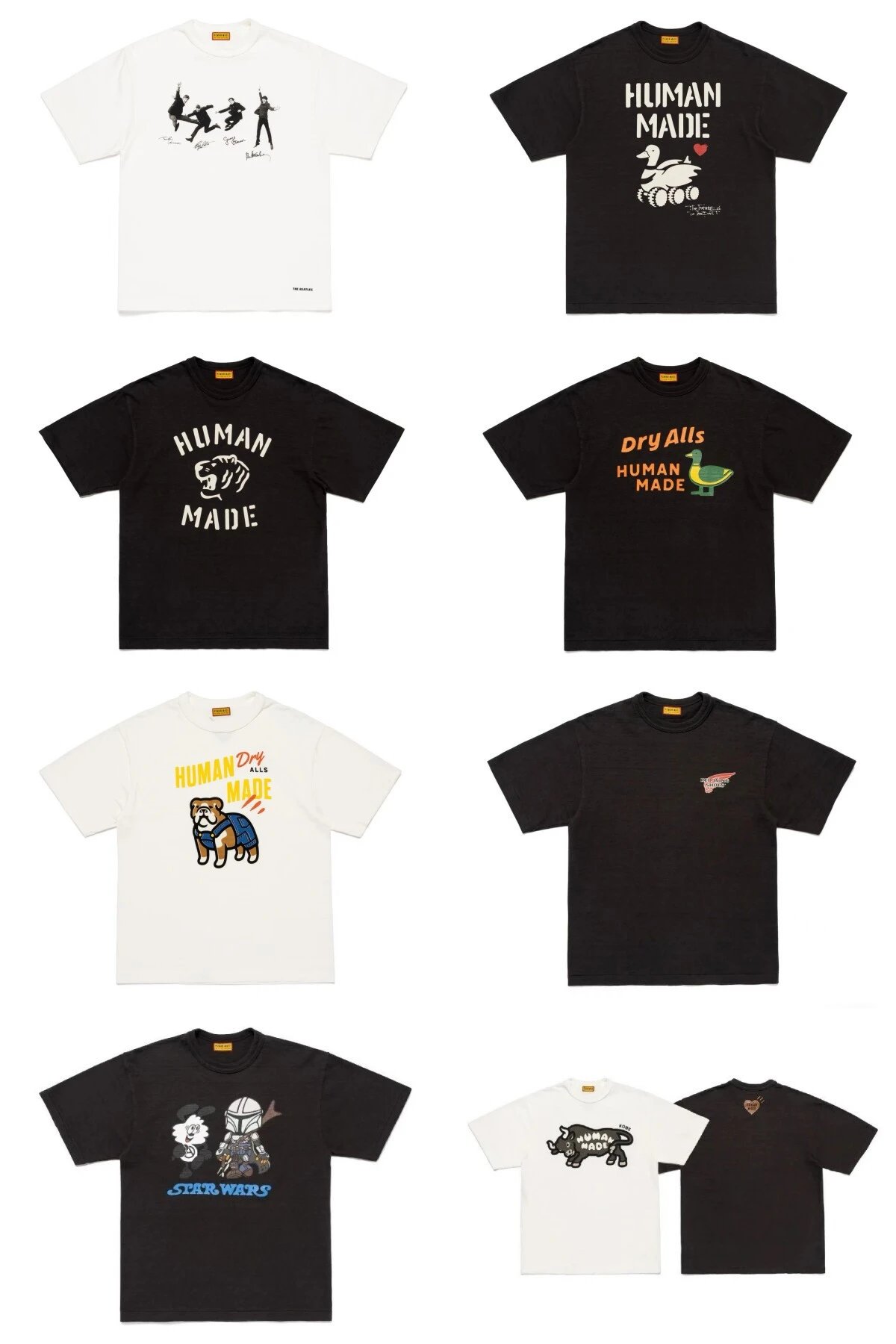 Human Made Dry Alls Duck T-Shirt White and Black - 4