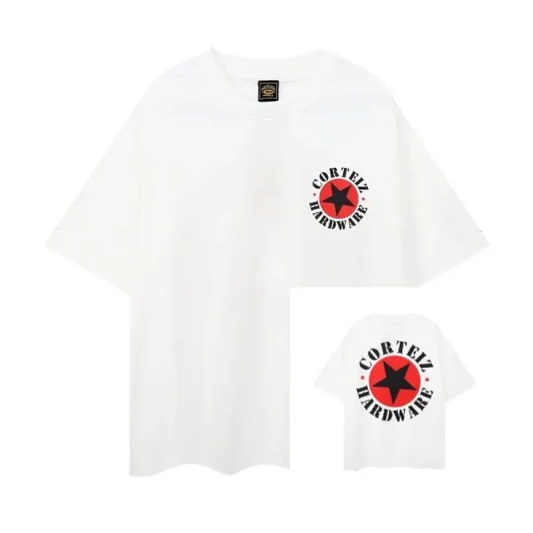 Corteiz Hardware Star Logo Oversized T-Shirt White - 1