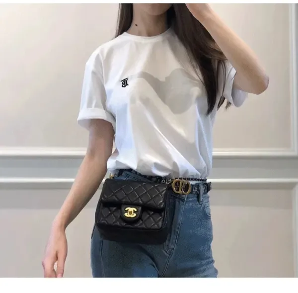 Chanel Mini Flap Bag White Quilted Lambskin Chain Shoulder Bag - 14