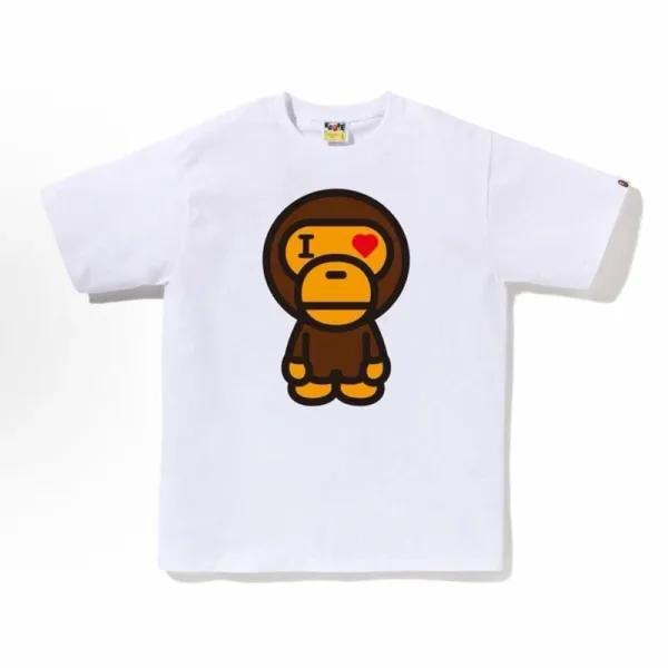 A Bathing Ape Baby Milo I Love You White T-Shirt - 1