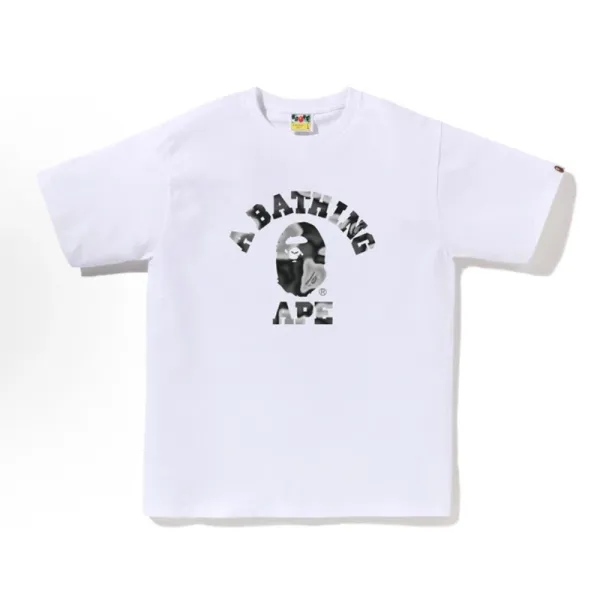 A Bathing Ape College Arch Logo T-Shirt White - 1