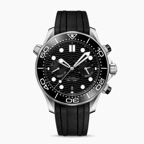 Omega Seamaster Diver 300M Chronograph Black Dial Mechanical Watch Watches - 1