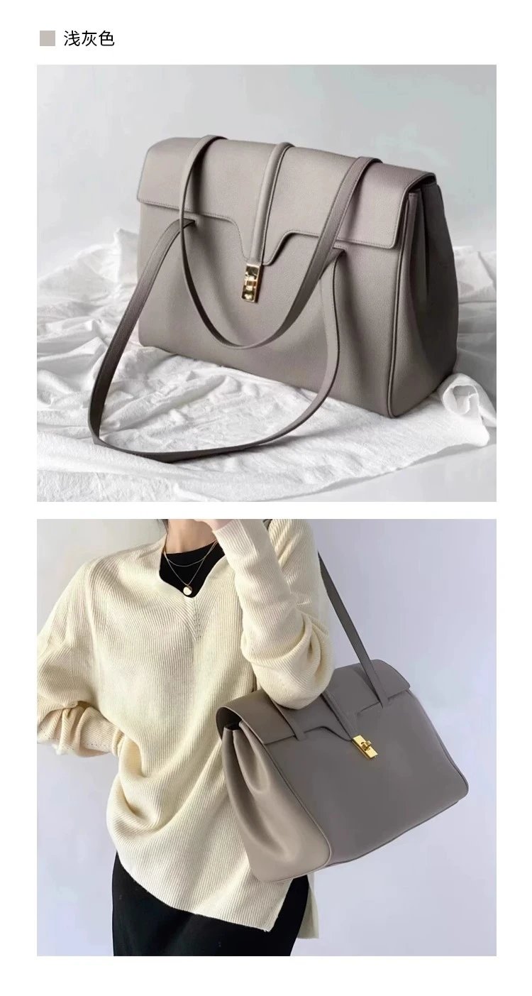 Celine Triomphe Tote Brown Leather Handbag - 32
