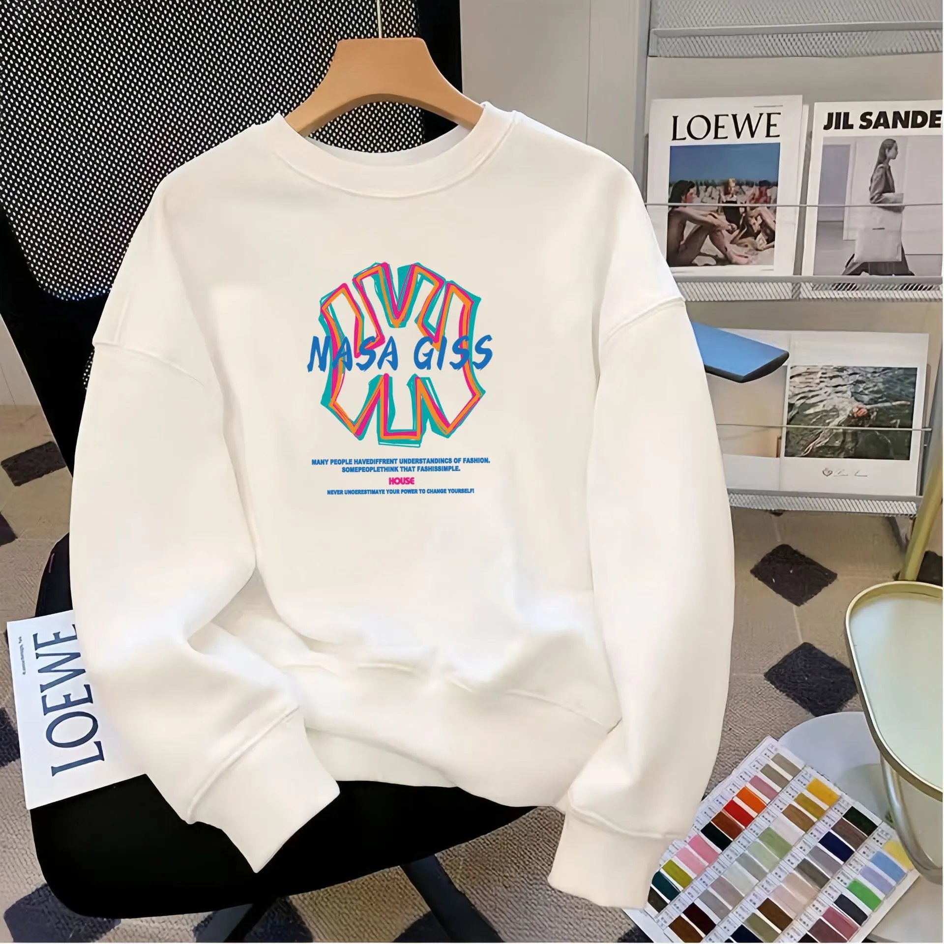 Puma Logo Graphic Crewneck White Hoodie - 36