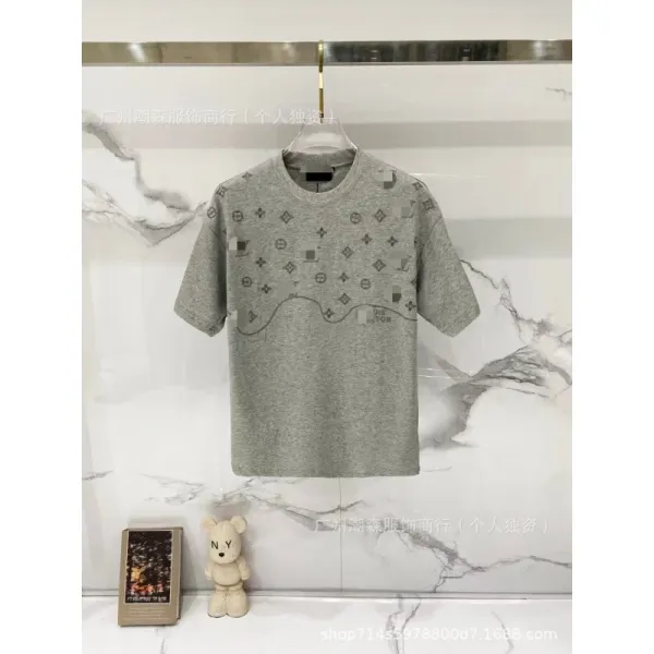 Louis Vuitton Monogram Print Gray T-Shirt - 1