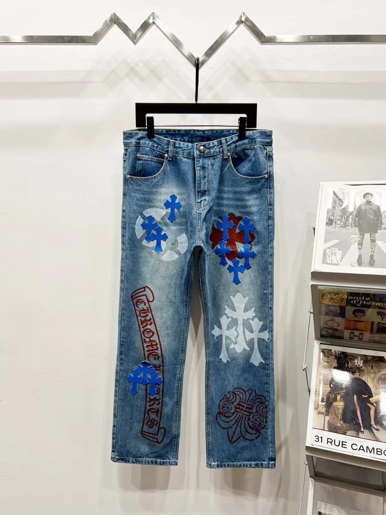 Chrome Hearts Cross-Embellished Black Jeans - 7