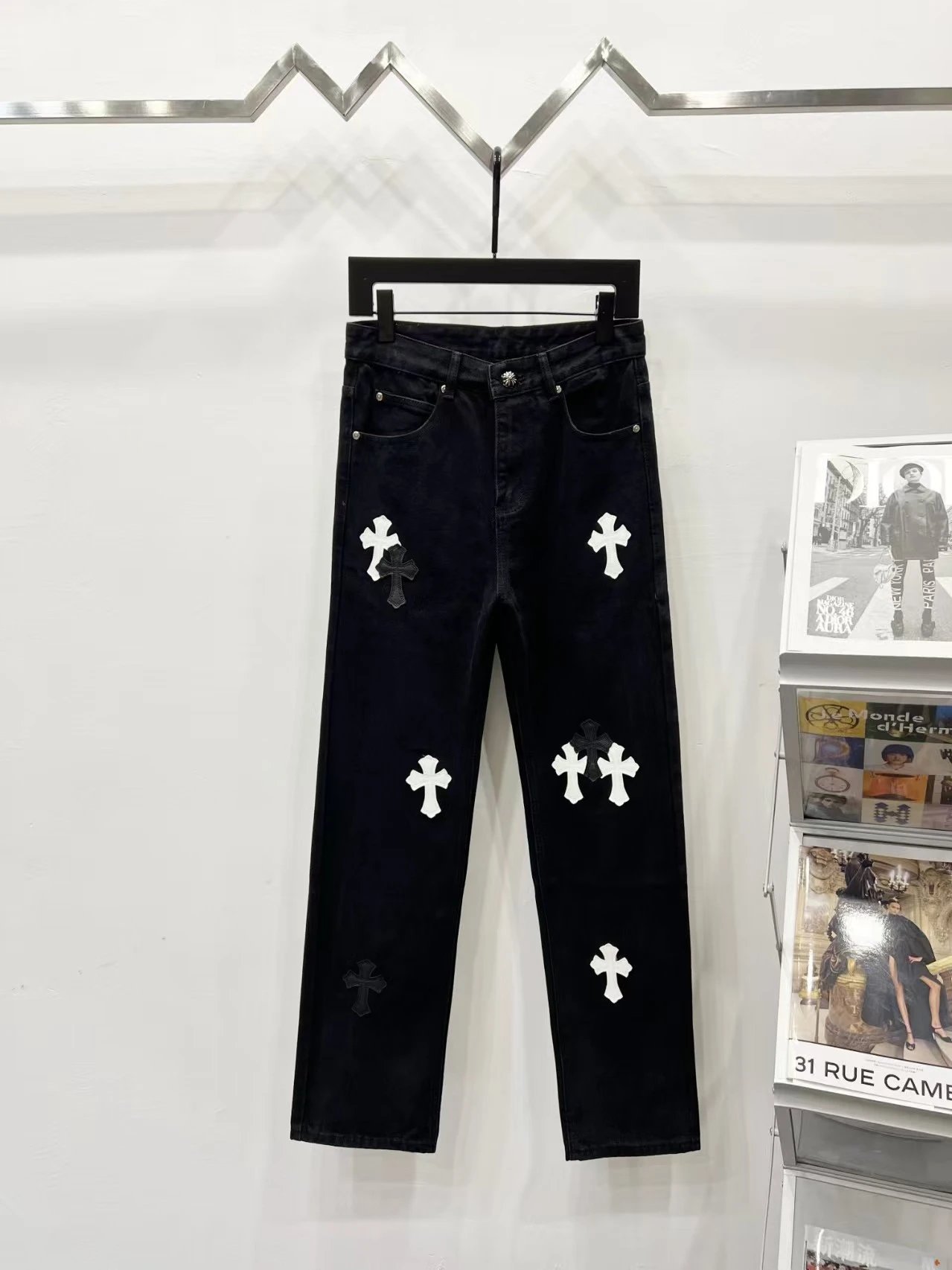 Chrome Hearts Cross-Embellished Black Jeans - 9