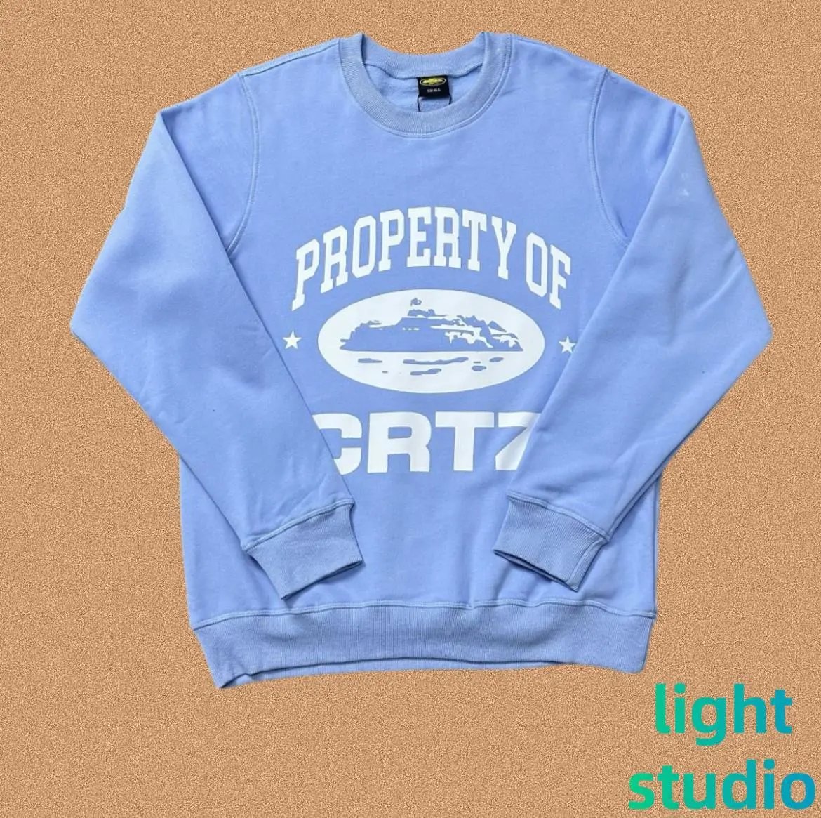 Corteiz Property Of CRT7 Light Blue Hoodie - 1