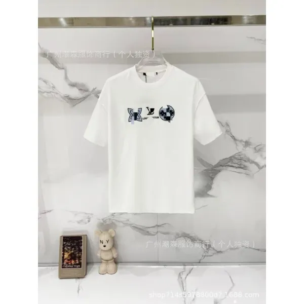 Louis Vuitton x Virgil Abloh Collaboration Graphic Print White T-Shirt - 1