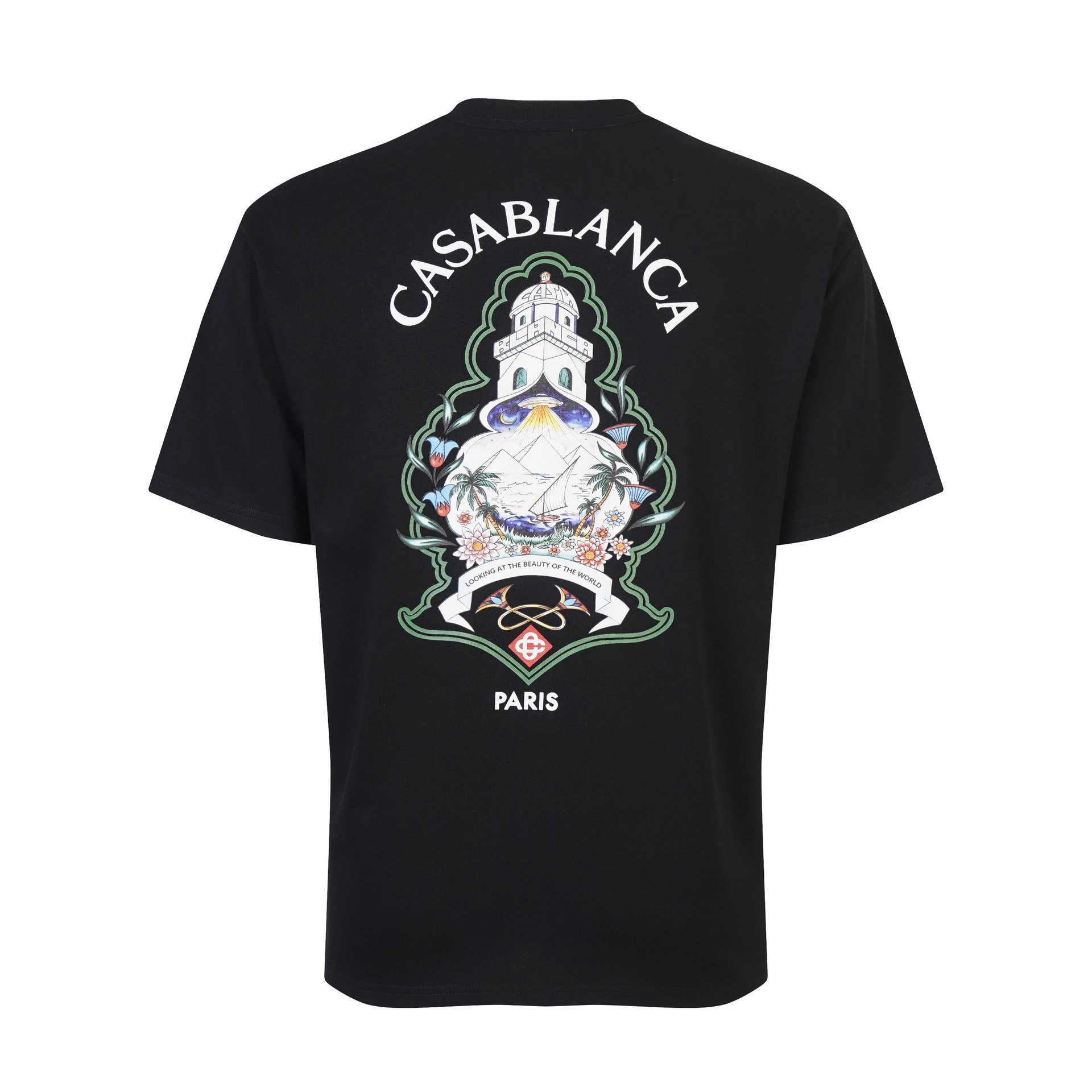 Casa Way Flamingo Tennis Graphic T-Shirt Black - 8