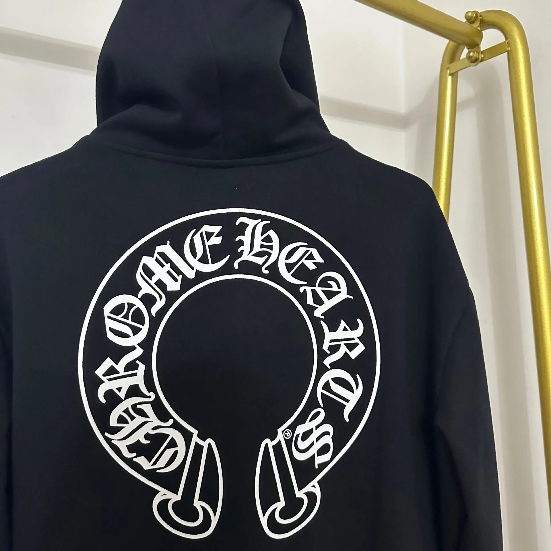 Chrome Hearts Horseshoe Print Zip-Up Hoodie White - 11