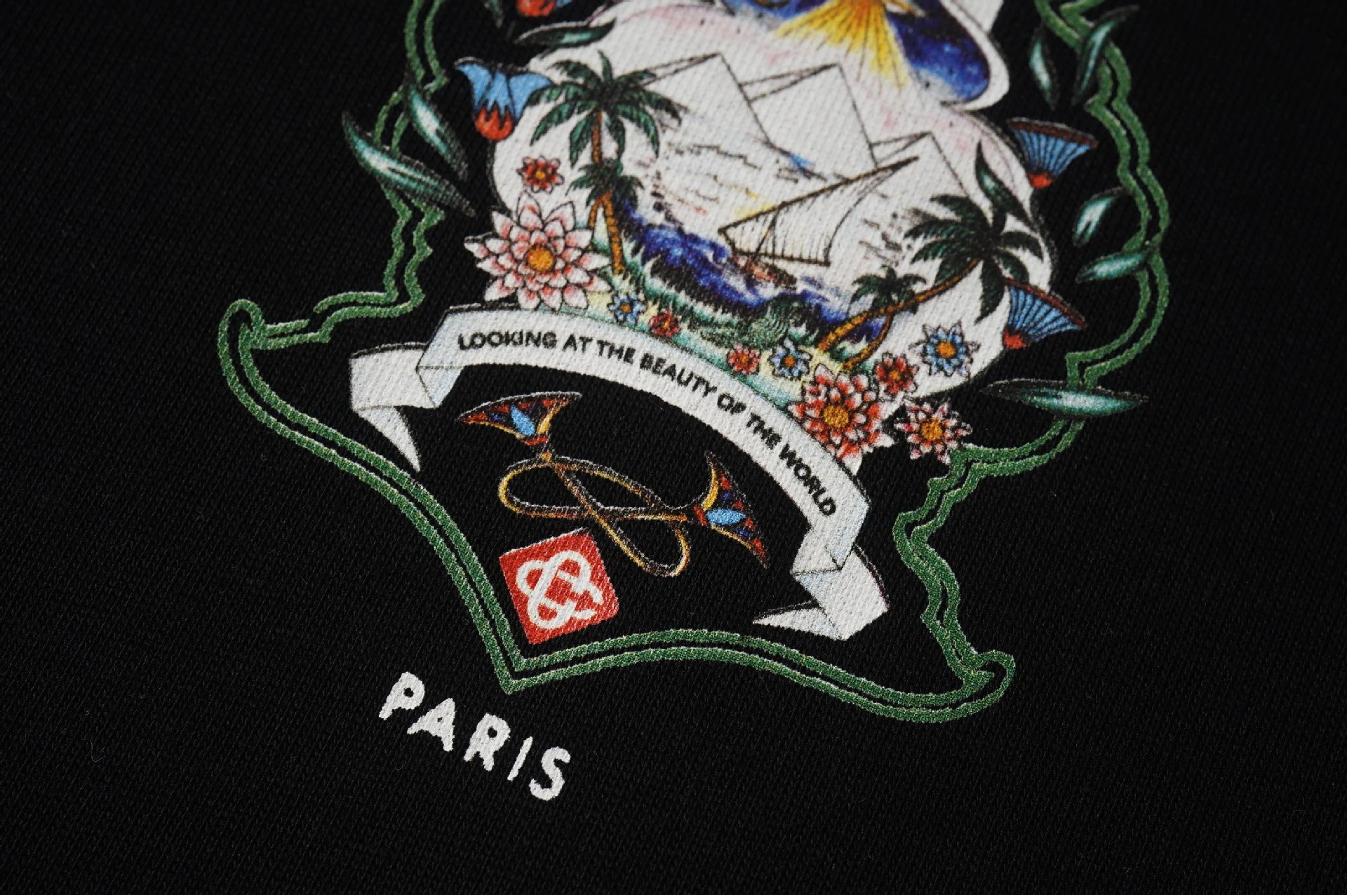 Casa Way Flamingo Tennis Graphic T-Shirt Black - 9