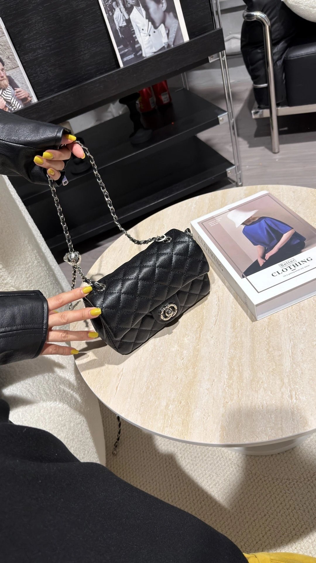 Chanel Classic Flap Bag Pink Calfskin Quilted Chain Shoulder Bag - 4