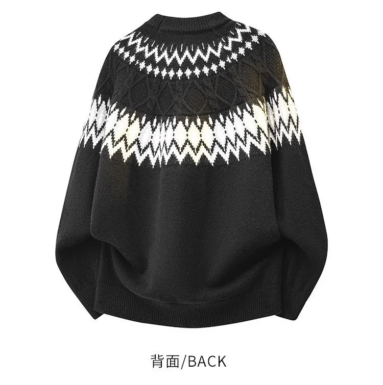 Design Fair Isle Knit Sweater Gray - 10