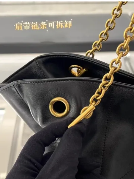 Saint Laurent Loulou Chain Shoulder Bag Black - 10