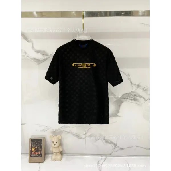 Louis Vuitton Monogram Jacquard T-Shirt Black - 1