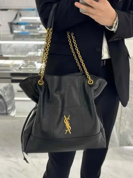Saint Laurent Loulou Chain Shoulder Bag Black - 15
