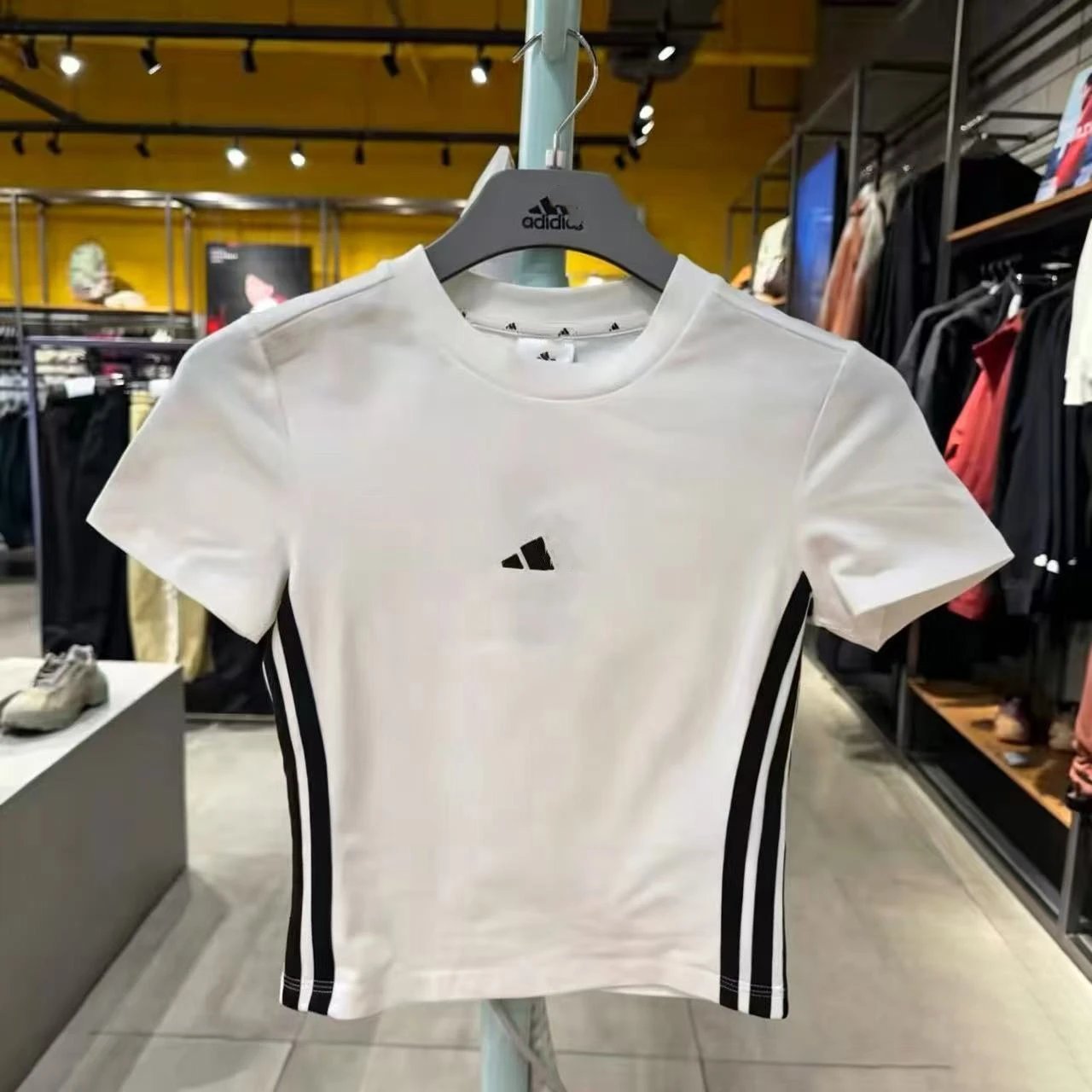 Adidas Cropped T-Shirt Lilac Purple Tops.t Shirts - 6