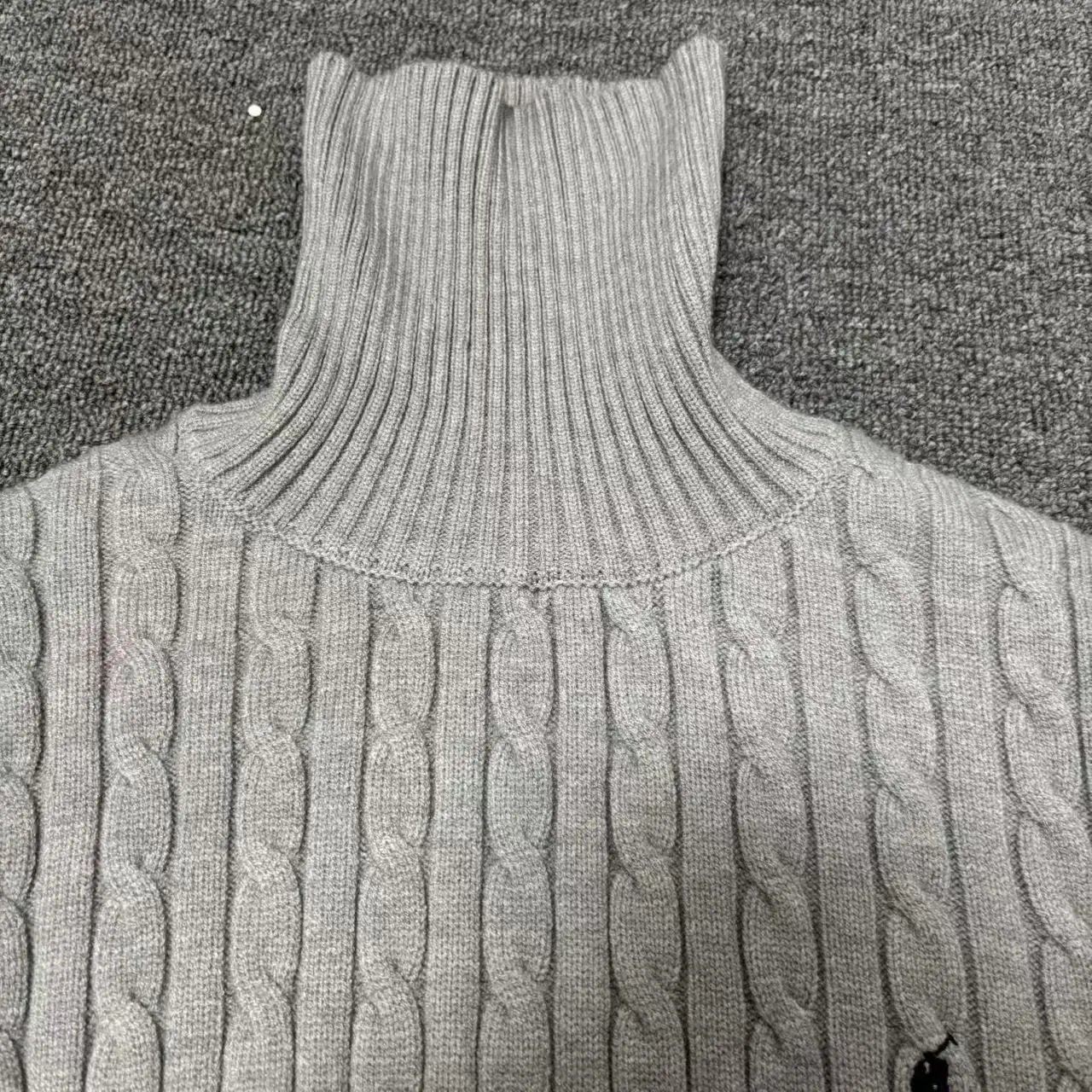 Polo Ralph Lauren Cable Knit Turtleneck Sweater Forest Green - 7