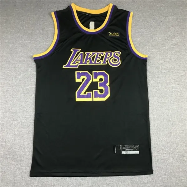 Los Angeles Lakers #23 Black Statement Jersey - 1