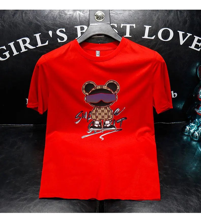 Design Bear Graphic Print Black T-Shirt - 10