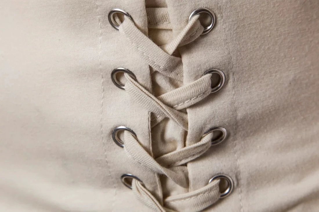 Design Lace-Up Asymmetrical Brown T-Shirt Tops.t Shirts - 27