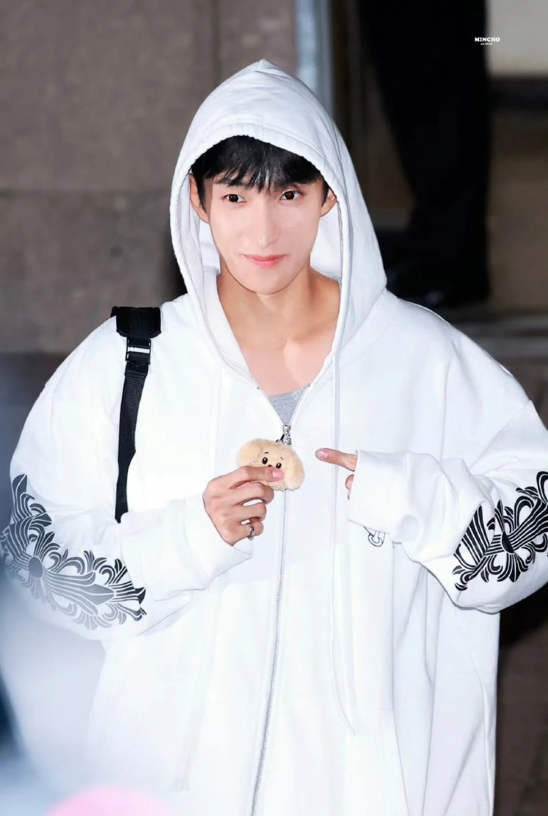 Chrome Hearts Horseshoe Print Zip-Up Hoodie White - 28