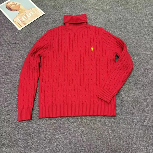 Polo Ralph Lauren Cable Knit Turtleneck Sweater Red - 1