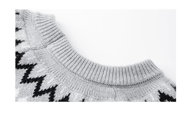 Design Fair Isle Knit Sweater Gray - 20