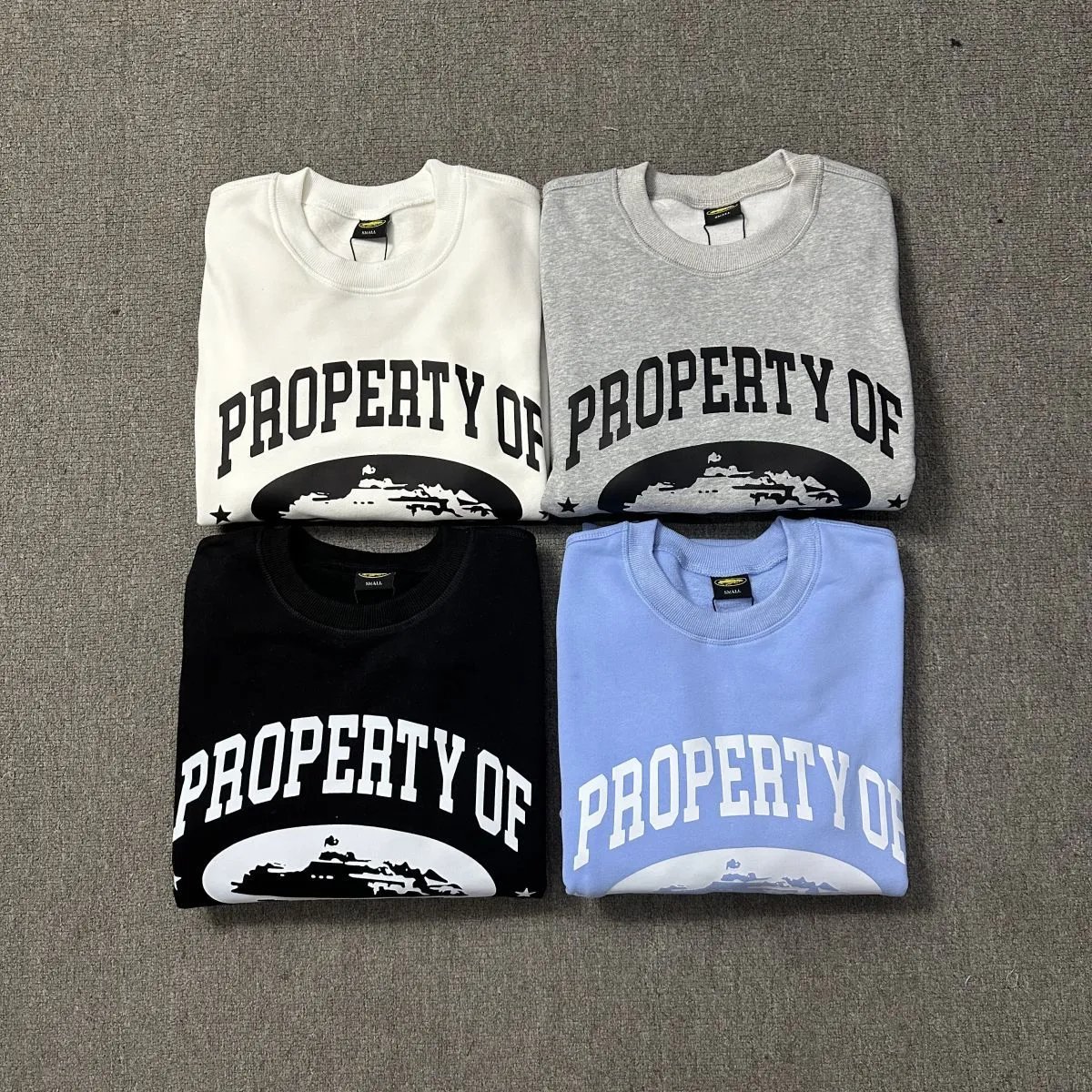 Corteiz Property Of Sweatshirt Black / Light Blue / White / Gray Hoodie - 10