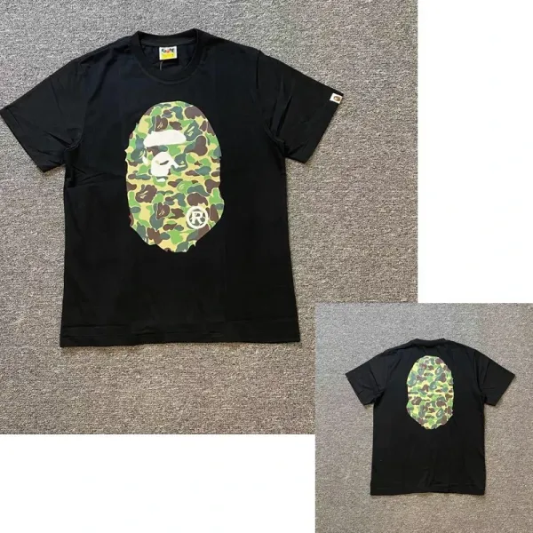 A Bathing Ape Camo Ape Head Logo T-Shirt White - 7