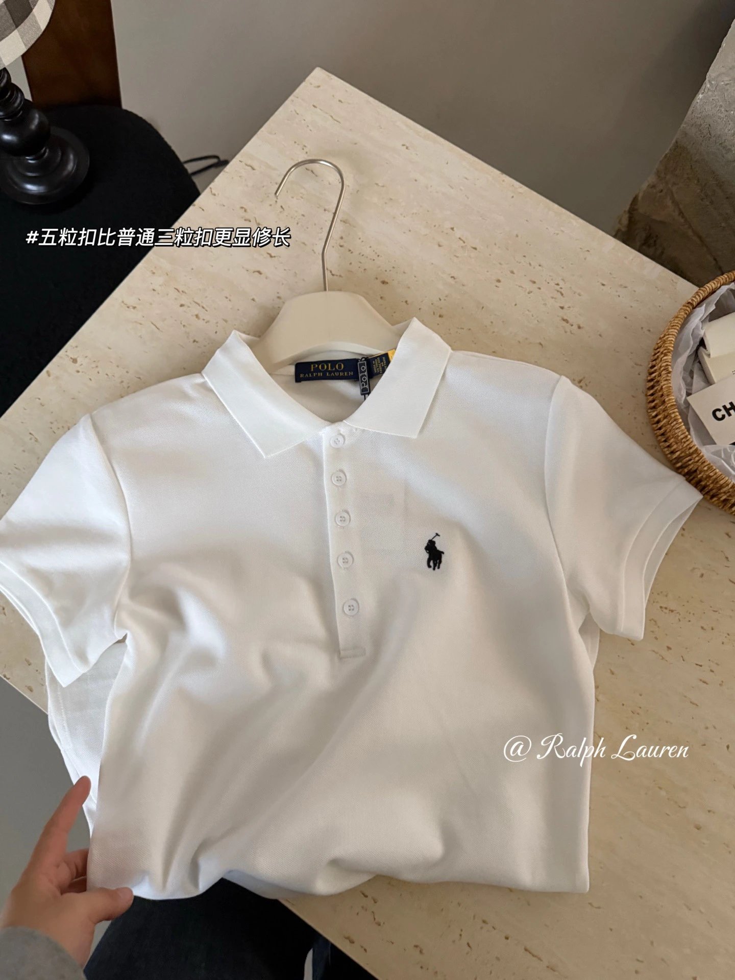 Polo Ralph Lauren Five-Button Polo Shirt Gray Tops Polo - 6
