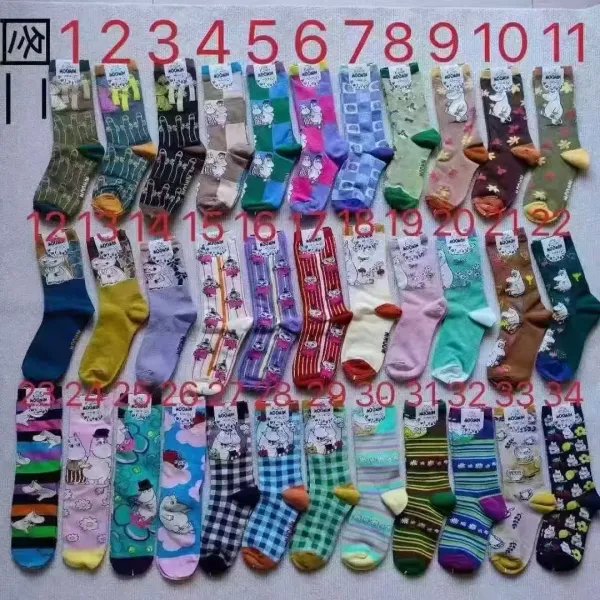 Design Moomin Story Guide Socks Black Multicolor Socks - 3