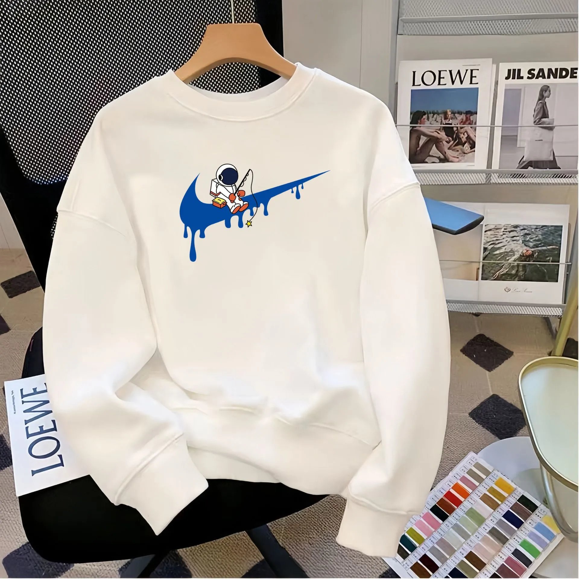 Puma Logo Graphic Crewneck White Hoodie - 38