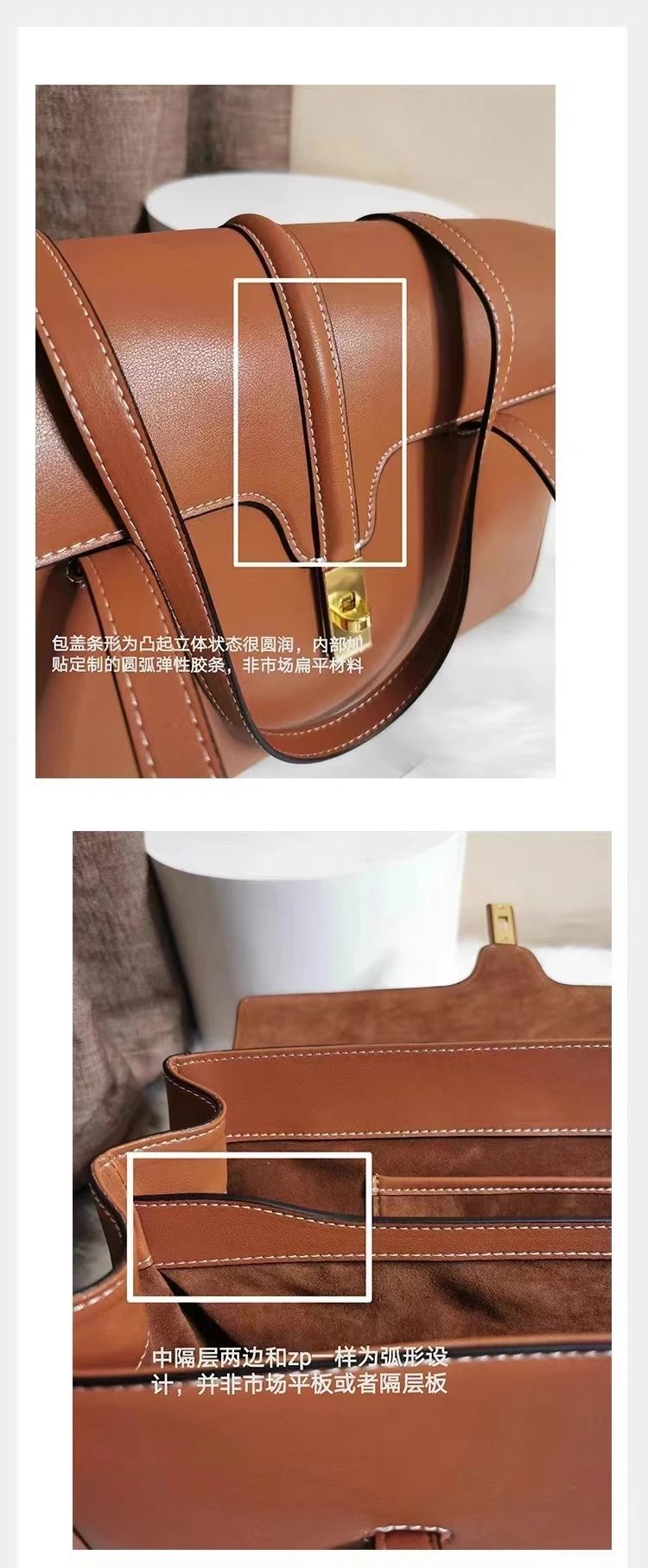 Celine Triomphe Tote Brown Leather Handbag - 14