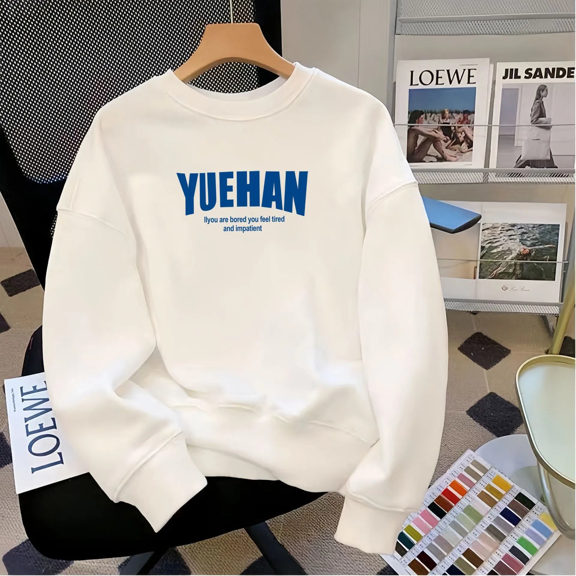 Puma Logo Graphic Crewneck White Hoodie - 44