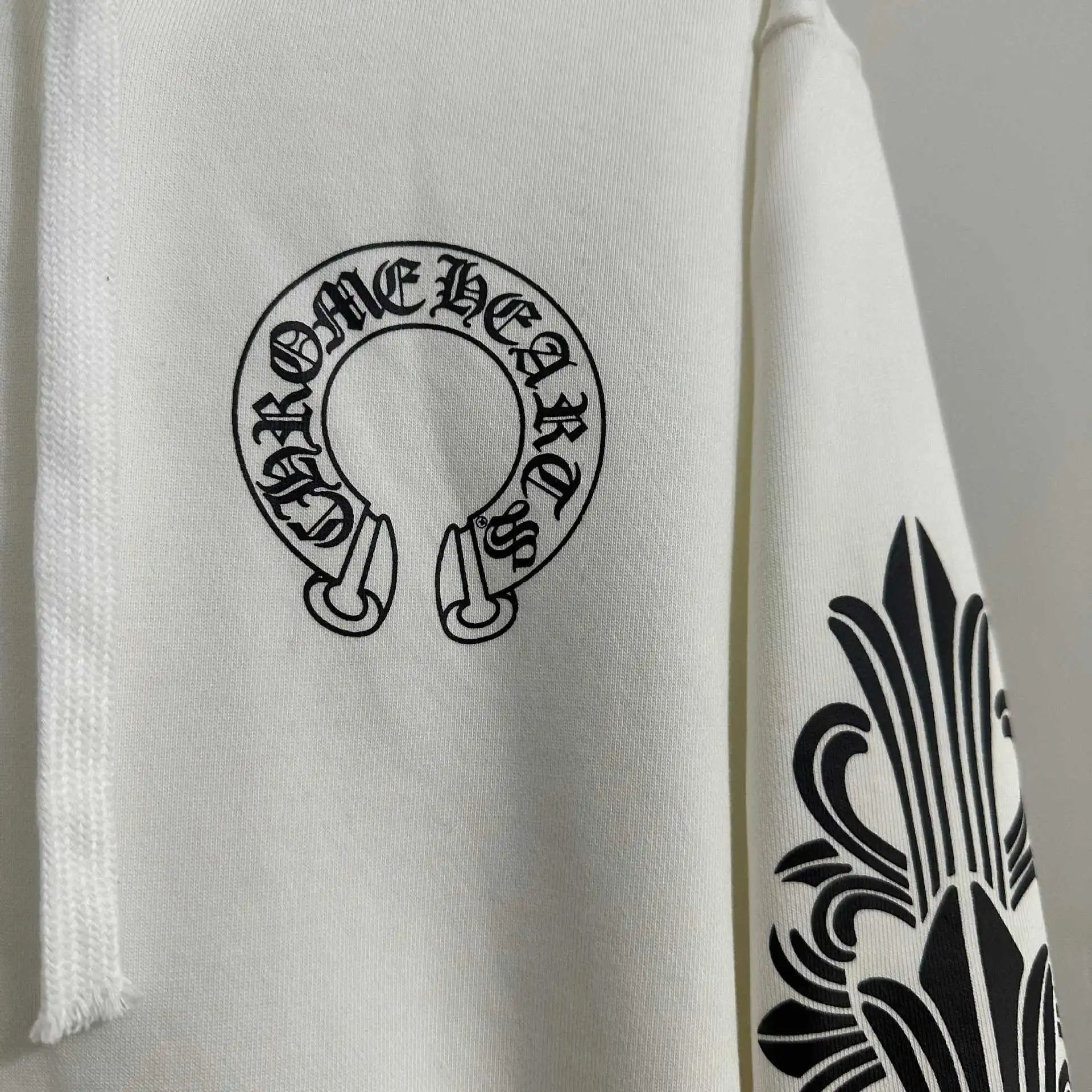 Chrome Hearts Horseshoe Print Zip-Up Hoodie White - 17