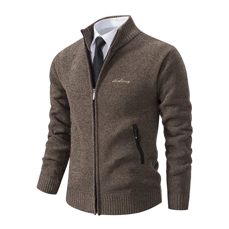 Design Hankesen Zip-Up Knit Cardigan Black Outerwear.cardigan - 7