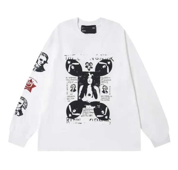 Design The Cleansing Long Sleeve T-Shirt White - 1