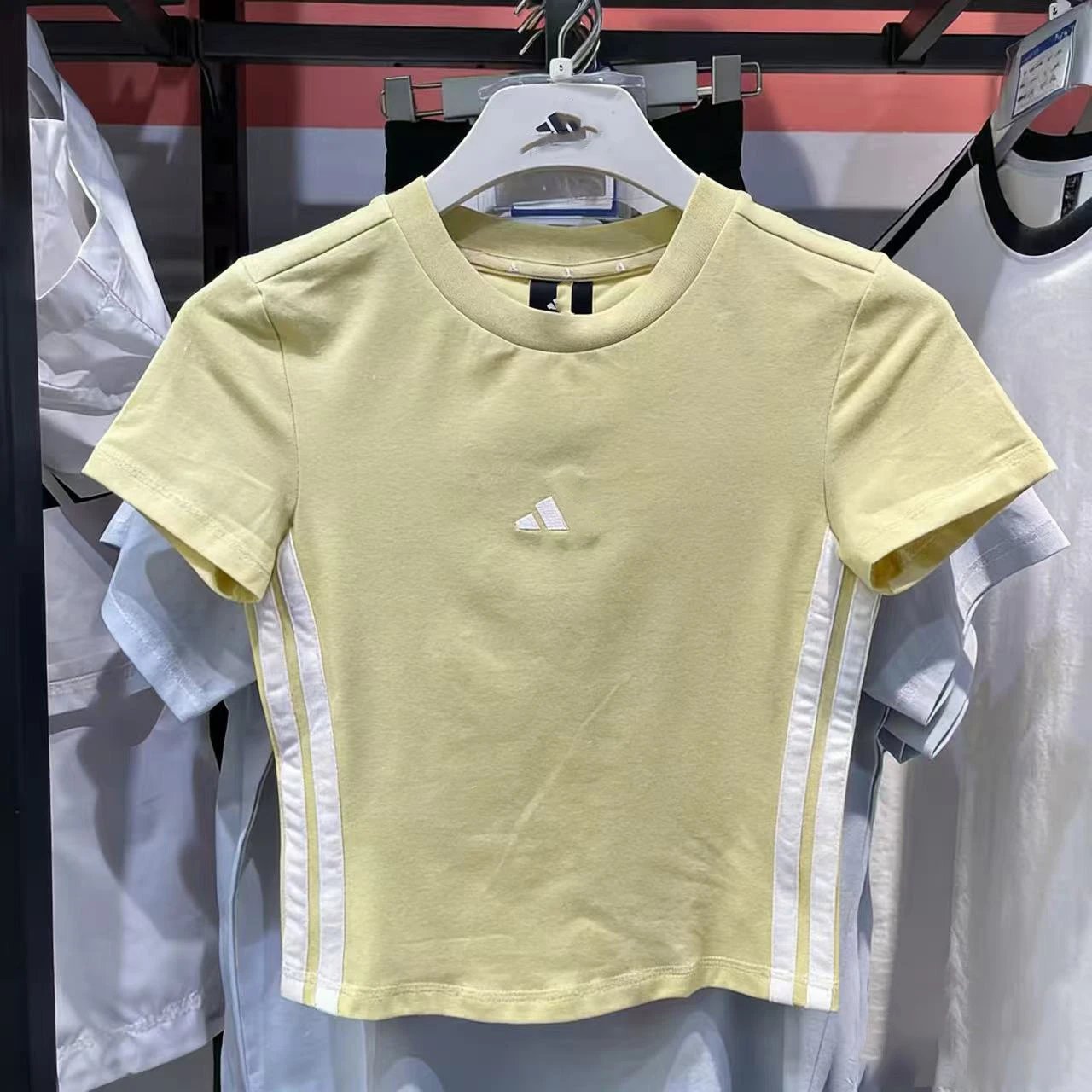 Adidas Cropped T-Shirt Lilac Purple Tops.t Shirts - 8