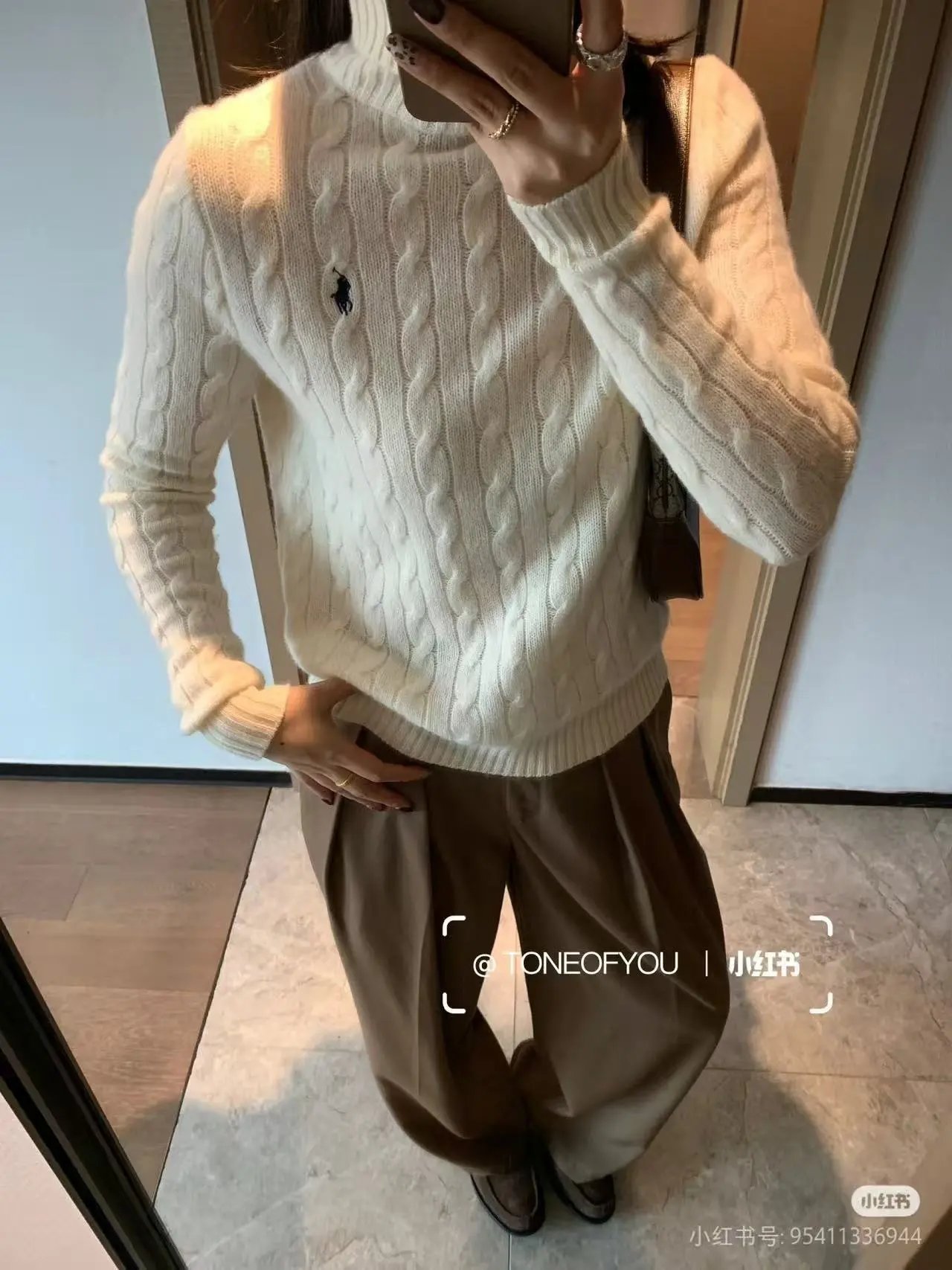 Polo Ralph Lauren Cable Knit Turtleneck Sweater Forest Green - 5